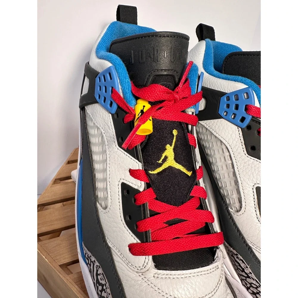 Jordan Spizike White Cement Blue Red Yellow 315371-132 Mens Basketball Shoes